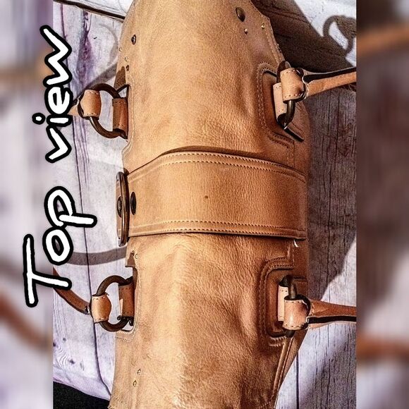 COACH tan Rhinestone leather bag - Picture 4 of 11